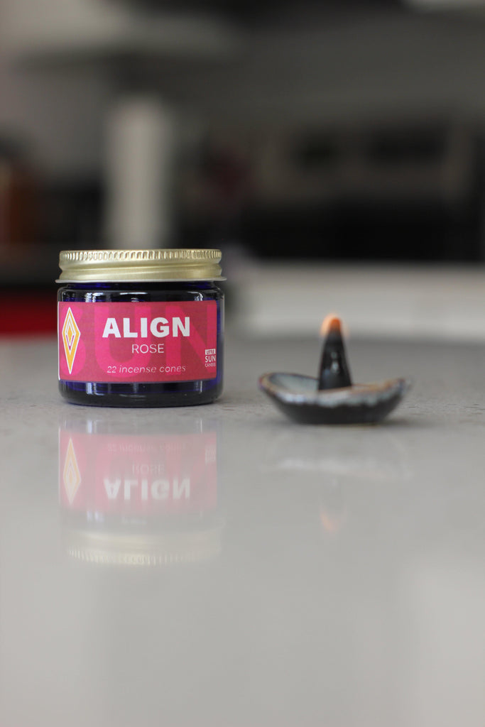 ALIGN Rose Charcoal Incense Cones - LITTLE SUN CANDLE