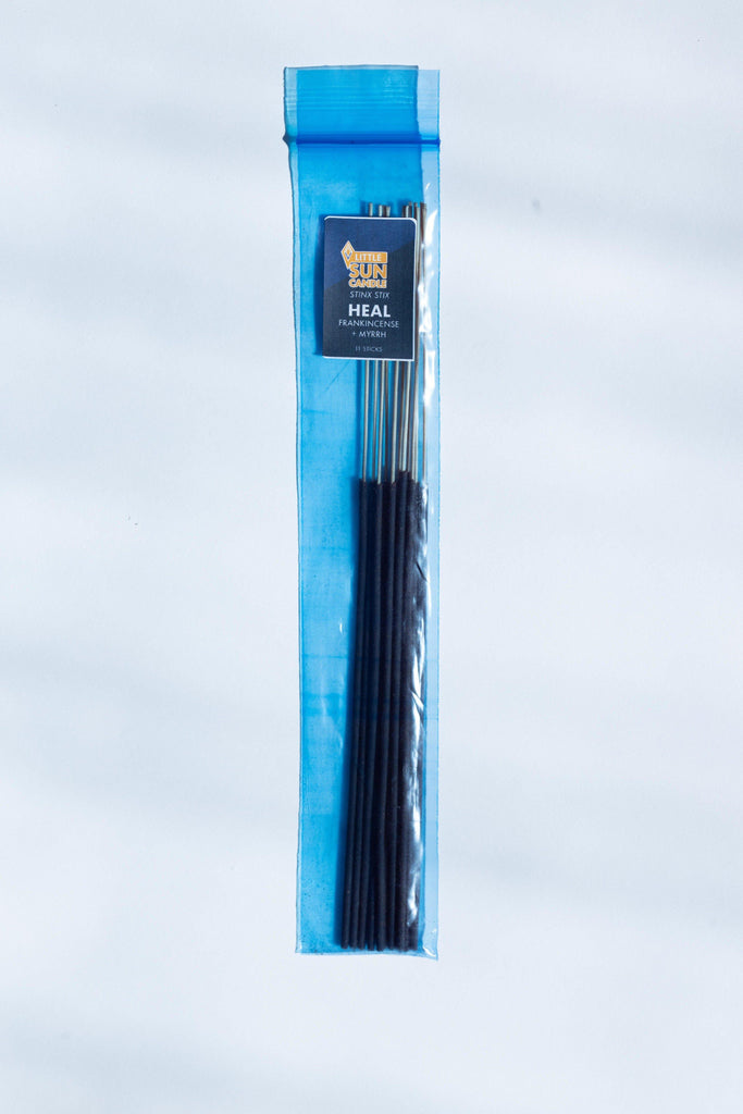 HEAL Frankincense + Myrrh Stinx Stix - LITTLE SUN CANDLE